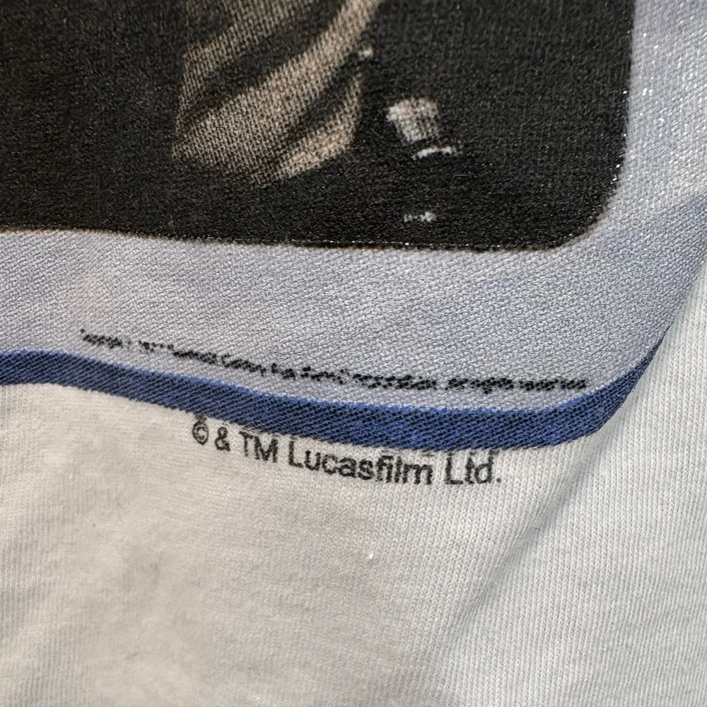 Star Wars Graphic Tee‎ Short Sleeve White/Blue Fandom Retro Chewy Luke Skywalker